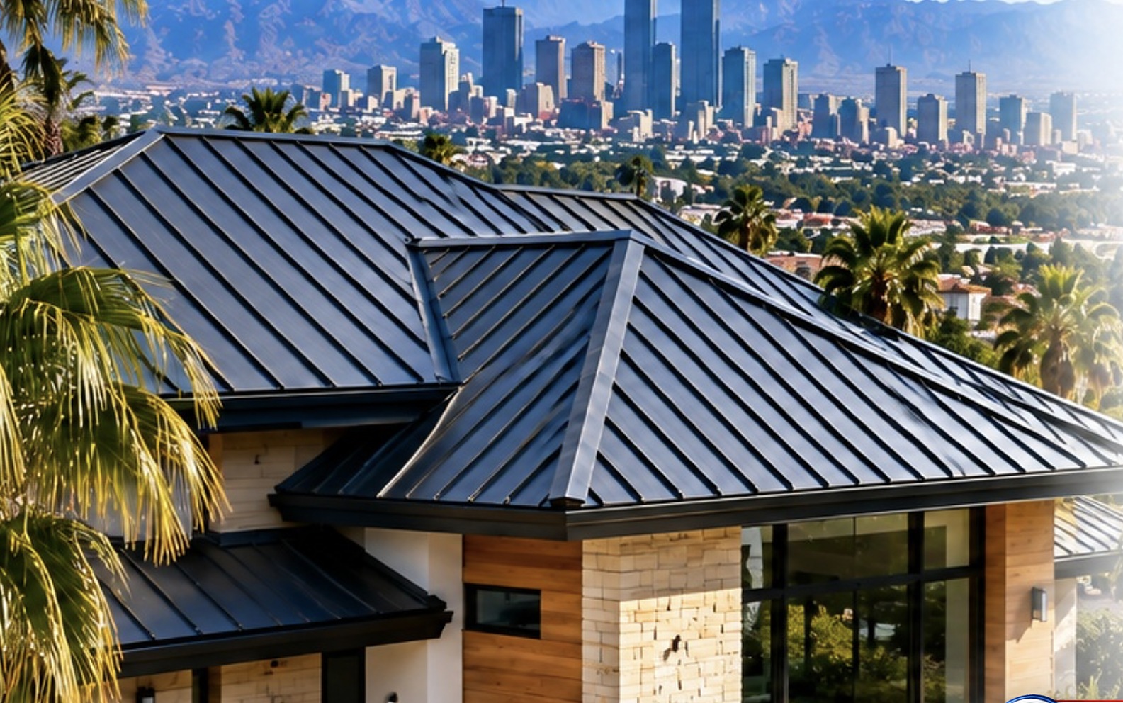 Standing seam metal roof on a Los Angeles home &mdash; Metal Roofing Los Angeles